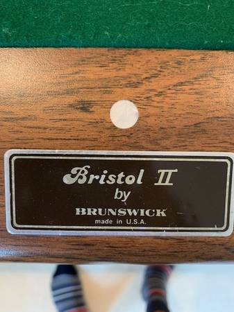 brunswick bristol pool table